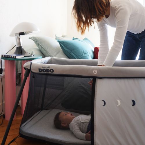 Lit Parapluie Nomade Naos 60 X 120 Cm Gris Foncé