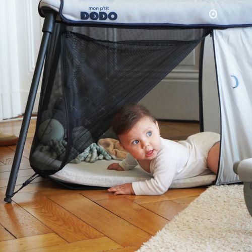 Lit Parapluie Nomade Naos 60 X 120 Cm Gris Foncé