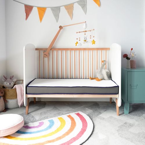 Matelas Bébé Etapes évolutif - Stature Enfant - Dehoussable 70 X 140 Cm Blanc