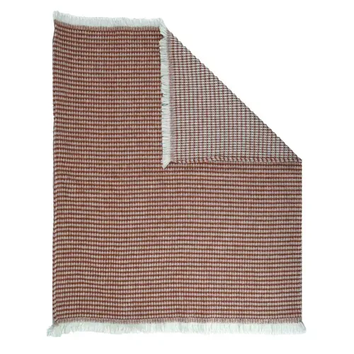 Couverture Lit Enfant Tissu Nid D'abeille - 80x100 Cm - Brique