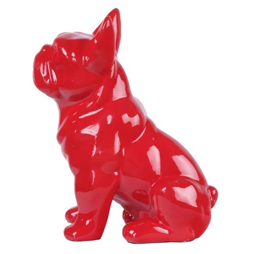 Statue de chien assis en résine dorée 19,8x10x29 cm Animali | Maisons