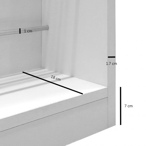 Meuble à Chaussures Blanc Avec Miroir Pour 12 Paires - Dino