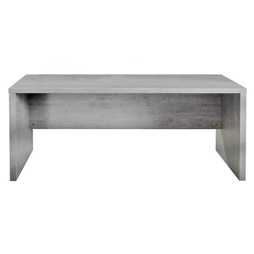 Bureau 180 Cm Décor Béton Texturé Avec Voile De Courtoisie - Granit