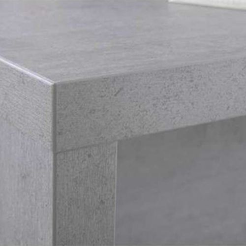 Bureau 180 Cm Décor Béton Texturé Avec Voile De Courtoisie - Granit