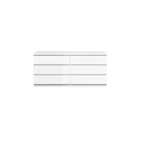 Grande Commode 2x3 Tiroirs Blanc Mat - Benny