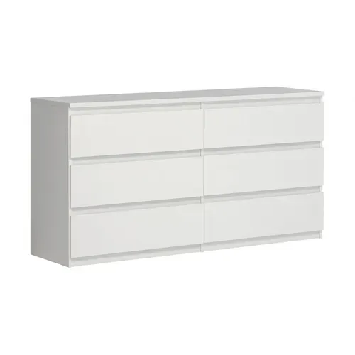 Grande Commode 2x3 Tiroirs Blanc Mat - Benny