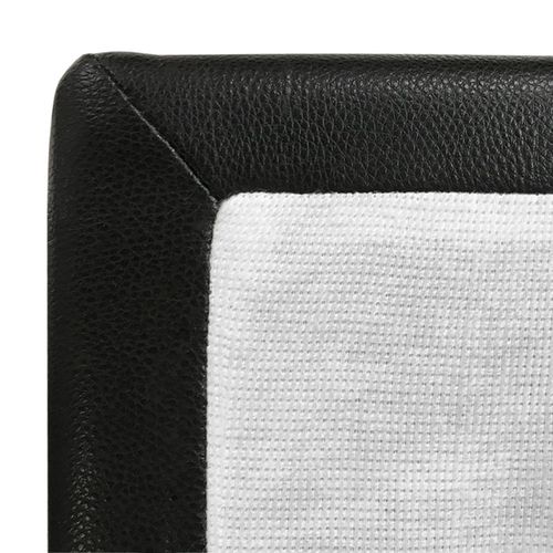 Sommier Tapissier 160x200 Cm En Simili Noir Et Pieds Métal - Remimos