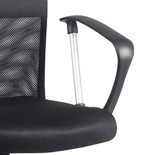 Fauteuil De Bureau En Mesh Noir Et Métal Chromé Avec Roulettes - Soft