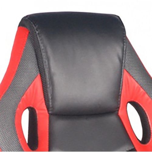 Fauteuil Gaming En Simili Noir Et Rouge Et Assise Réglable - Alpha