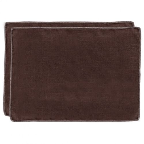 Lot De 2 Sets De Table, Lin Et Coton Brun 36 X 48 Cm - Constella 9048
