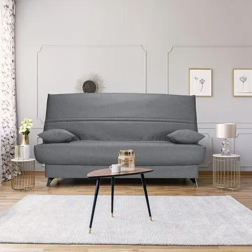 Clic Clac 130x190 Cm En Tissu Gris Et Matelas Bultex® 14 Cm - Harold