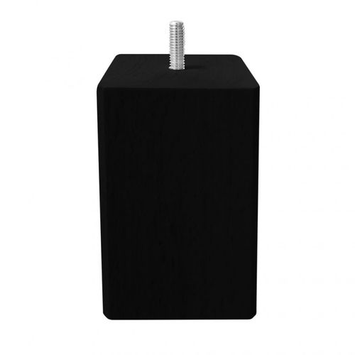 Lot De 4 Pieds De Meuble Noir 15x6 Carré Bois De Hêtre - Pieds De Lit