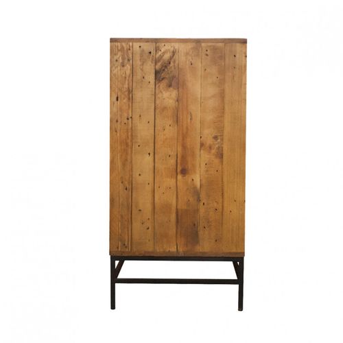 Buffet Industriel Bois Rustique Et Métal Noir L.140 Cm - Factory