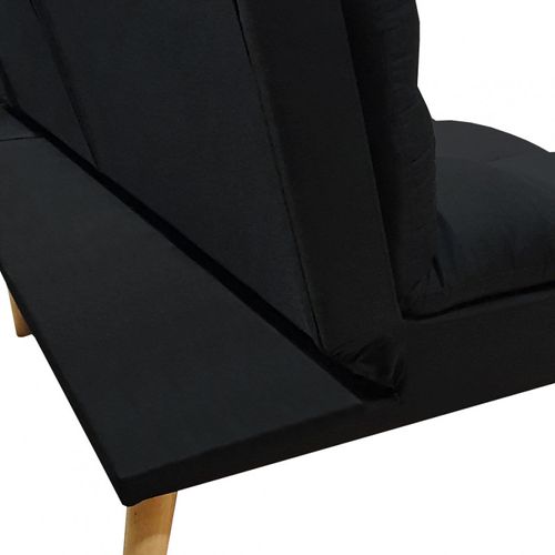 Banquette Convertible Angle Réversible Et Modulable Tissu Noir - Kurt