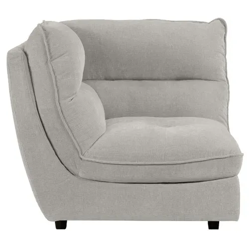 Angle Pour Canapé Modulable En Tissu Doux Gris Clair - Charles