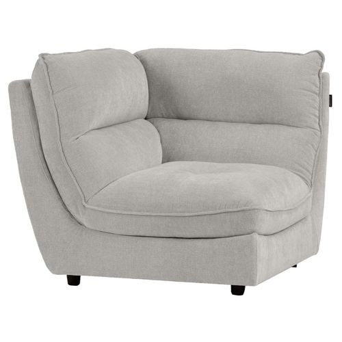 Angle Pour Canapé Modulable En Tissu Doux Gris Clair - Charles
