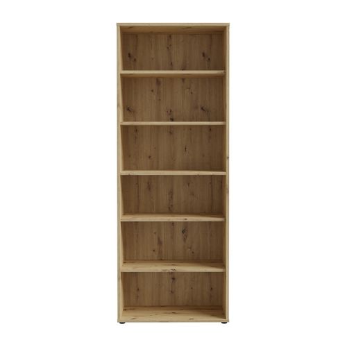 Bibliothèque H. 227 Cm 6 Niveaux Décor Chêne Rustique - Manolo