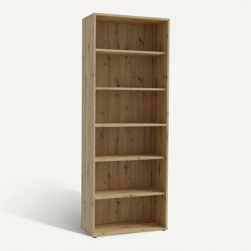 Bibliothèque H. 227 Cm 6 Niveaux Décor Chêne Rustique - Manolo