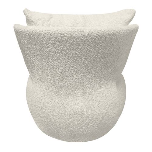 Fauteuil Pivotant 360° En Tissu Beige Avec Coussin Amovible - Ernesto