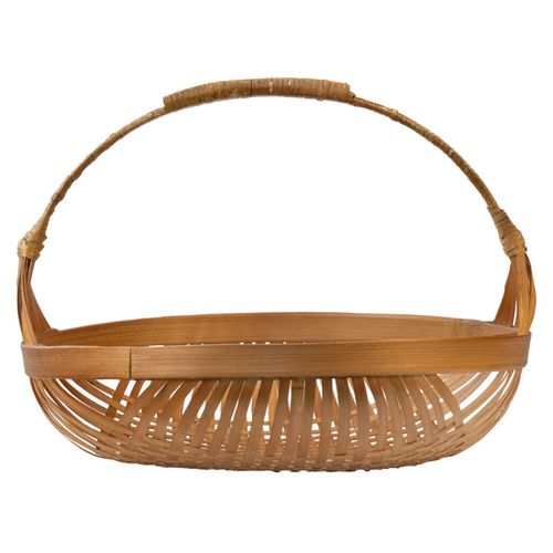 Corbeille Ancienne En Osier Tressé – France – Diam 29 Cm – Hauteur 11 Cm