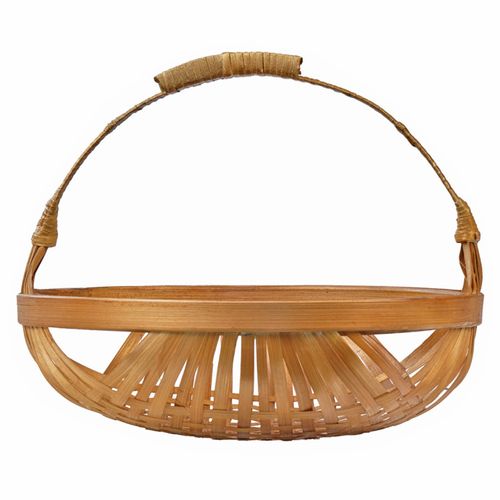 Corbeille Ancienne En Osier Tressé – France – Diam 29 Cm – Hauteur 11 Cm