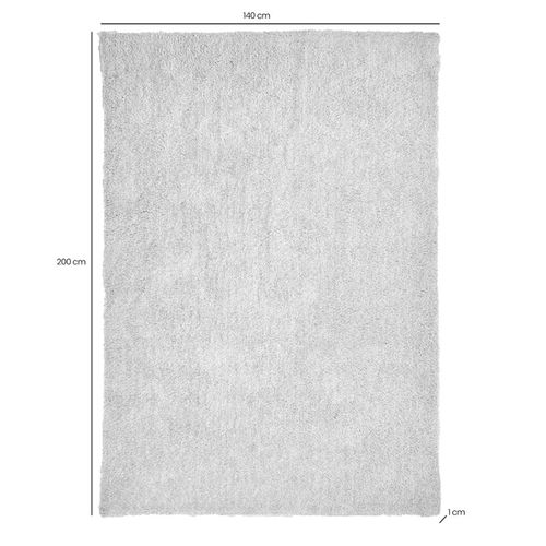 Tapis 140 X 200 Cm Shaggy à Poils Courts Doux Blanc – Cosmos
