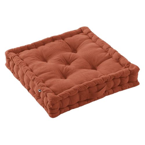 Coussin De Sol 50 X 50 Cm Matelassé En Coton Terracotta - Dolores