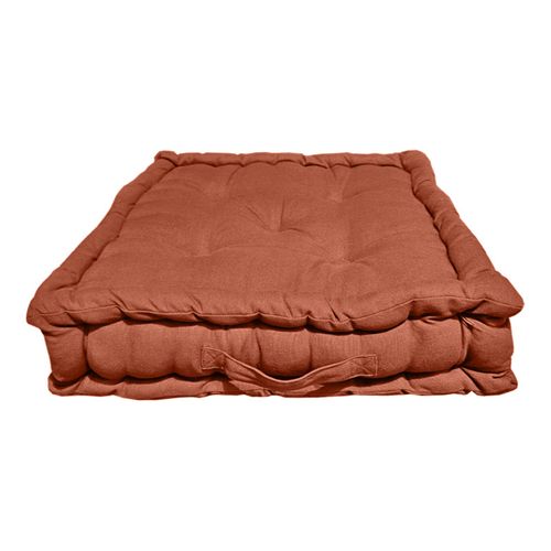 Coussin De Sol 50 X 50 Cm Matelassé En Coton Terracotta - Dolores