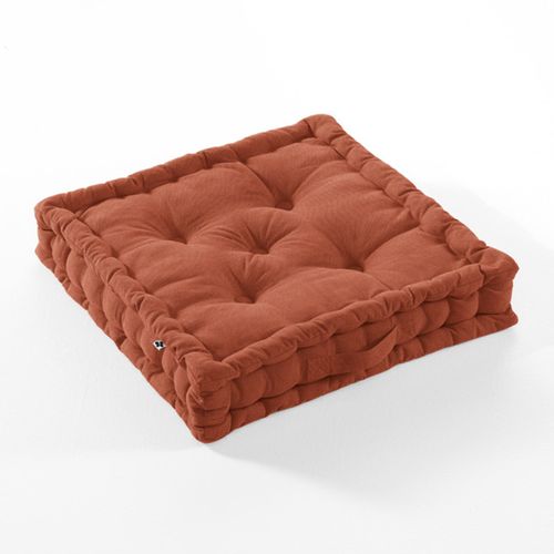 Coussin De Sol 50 X 50 Cm Matelassé En Coton Terracotta - Dolores