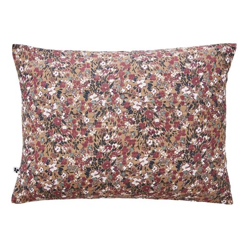 Parure De Lit 260 X 240 Cm Gaze De Coton Camel Et Fleuri - Isabela 1
