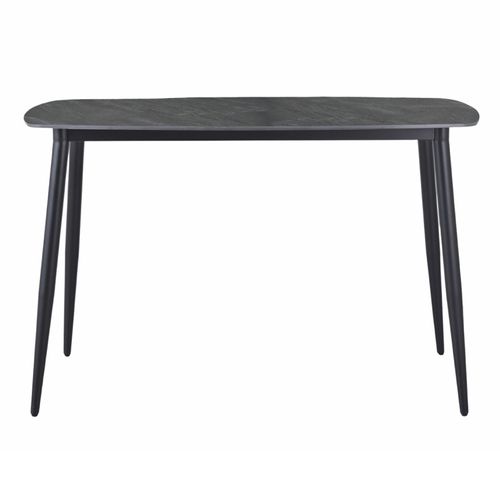 Table Haute 140 Cm Arrondie Céramique Gris Anthracite Marbré - Ryder