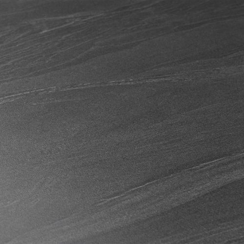 Table Haute 140 Cm Arrondie Céramique Gris Anthracite Marbré - Ryder