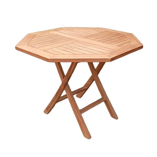Table De Jardin Octogonale 100 X 100 Cm En Teck Massif - Ancolie