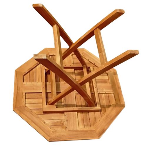 Table De Jardin Octogonale 100 X 100 Cm En Teck Massif - Ancolie