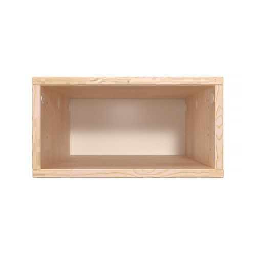 Cube De Rangement Bois 50x50 Cm, Vernis Naturel