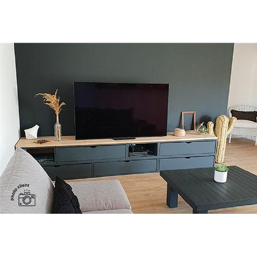 Cube De Rangement Bois 50x50 Cm, Vernis Naturel