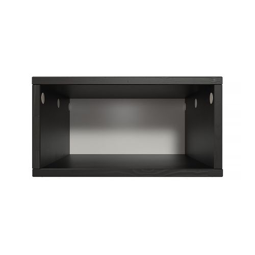 Cube De Rangement Bois 50x50 Cm, Noir