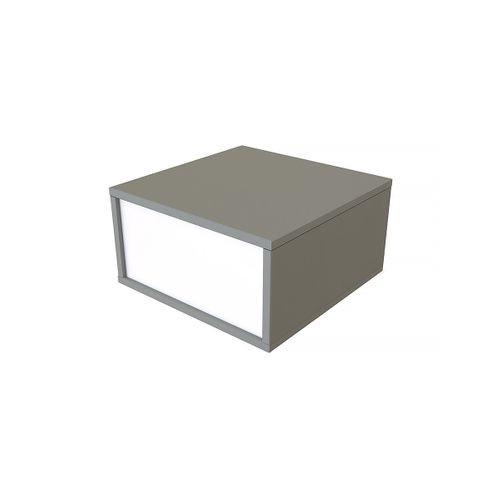 Cube De Rangement Bois 50x50 Cm, Gris