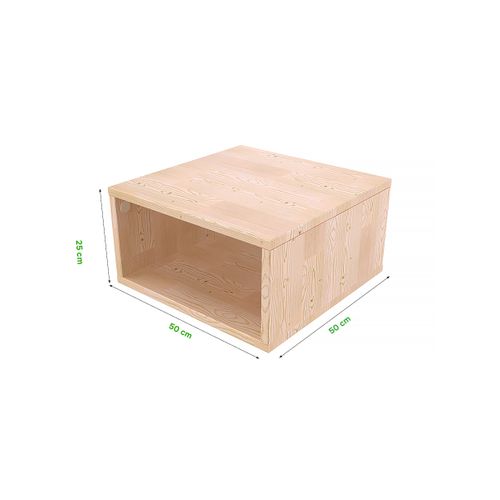 Cube De Rangement Bois 50x50 Cm, Miel