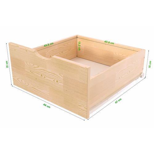 Escalier Cube De Rangement Hauteur 125 Cm, Vernis Naturel