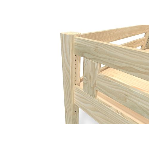 Lit Mezzanine Adulte Bois 120x200 Alpage Hauteur Réglable + Escalier Cube