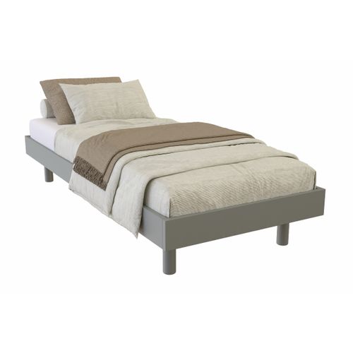 Sommier à Lattes 90x190 Bois Kit Noé, Gris