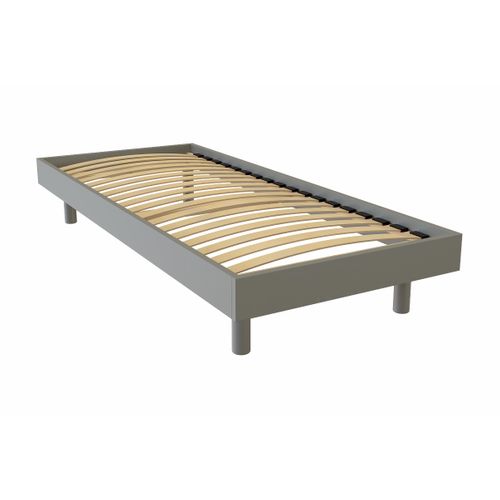 Sommier à Lattes 90x190 Bois Kit Noé, Gris