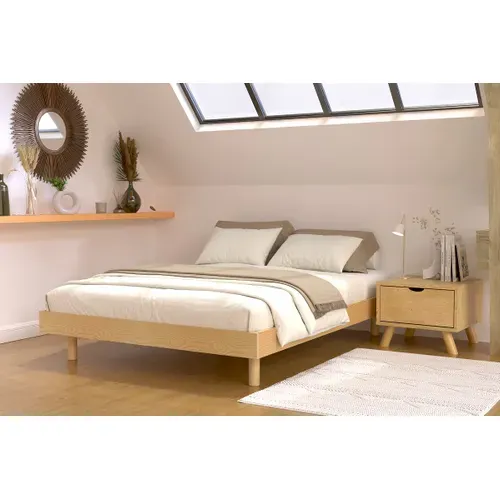 Sommier 160x200 Kit Noé En Bois Massif, Miel