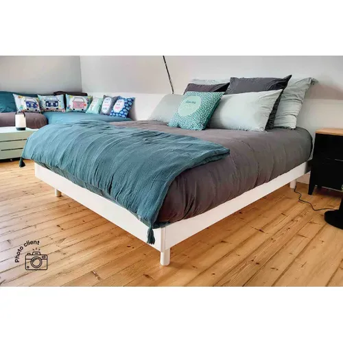 Sommier 160x200 Kit Noé En Bois Massif, Miel