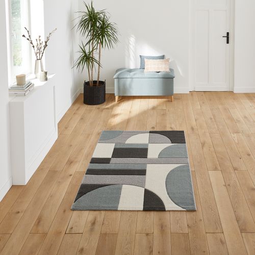 Tapis 120x170 cm SEATTLE Bleu/gris