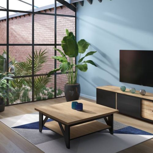 Tapis 160x230 cm BLOCK bleu/gris