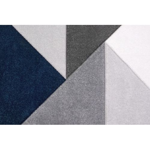 Tapis 160x230 cm BLOCK bleu/gris
