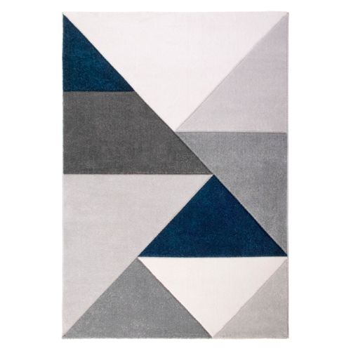 Tapis 160x230 cm BLOCK bleu/gris