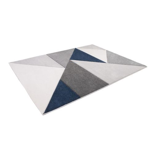 Tapis 160x230 cm BLOCK bleu/gris